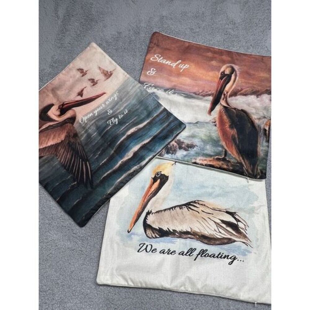 18" Pelican Throw‎ Quotes Pillow Cases Cushion Cover Sofa Home Office Decor